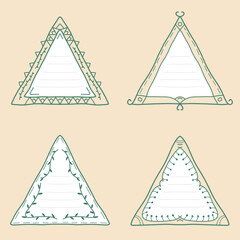 Doodle Hand Drawn Vector Frame Bundle