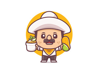 Obraz premium mexican cartoon with esquites