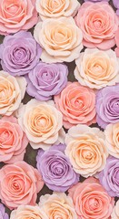 Naklejka premium Pastel Petals' Whisper