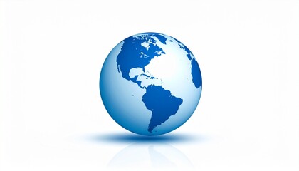 Fototapeta premium Global Earth Logo on White Background