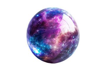 Cosmic Galaxy Isolated on White Background