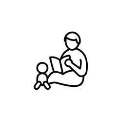 Fototapeta premium Mother Read book with child