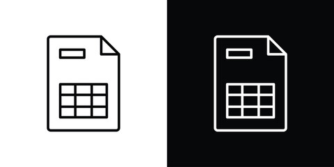 Spreadsheet icon Illustration. Vector Graphic. EPS 10