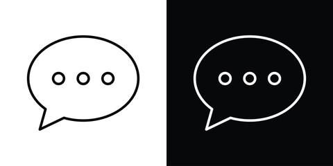 Speech bubble icon Illustration. Vector Graphic. EPS 10