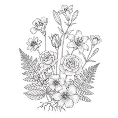 19th century botanical engraving illustration