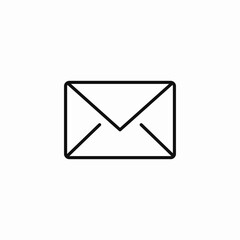simple blank envelope icon sign vector