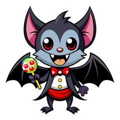 halloween witch with a bat