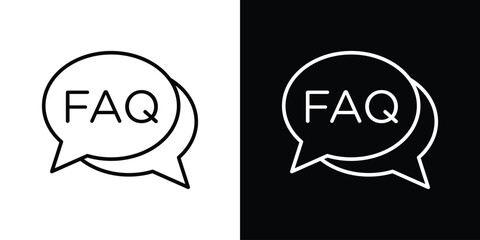 FAQs icon Illustration. Vector Graphic. EPS 10