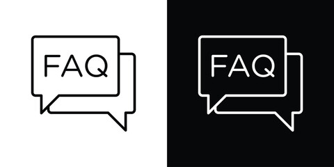 FAQ icon Illustration. Vector Graphic. EPS 10