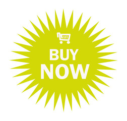 buy now yellow round label price sticker on white background 