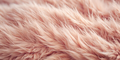 Fototapeta premium A close-up view reveals the delicate and fluffy texture of a light pink fabric, ideal for creating cozy home decor items or stylish clothing accessories