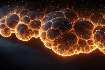 Fiery orange abstract background with flame border