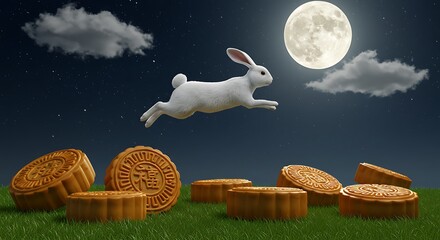 Moonlit Leap: A Mid-Autumn Dream