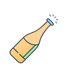 Find and download champagne bottle vector illustration for celebration and party design needs