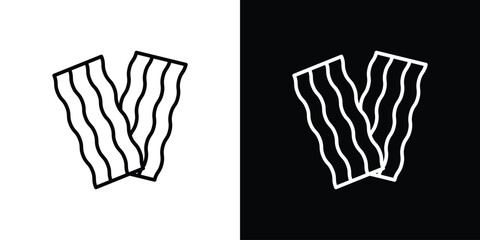 Bacon icon Illustration. Vector Graphic. EPS 10