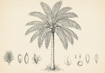 Obraz premium Botanical Reverie: Coconut Palm