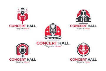 5 Concert Hall Logo Set Modern Minimalist Music Event Design
