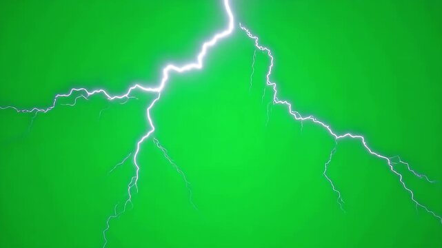 lightning in the green background