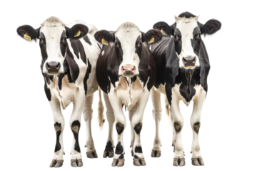 Domestic Cows Cutout Isolated Background