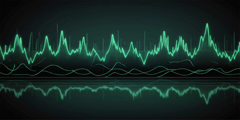 An EKG monitor displays a green heartbeat pulse on a cardiogram line