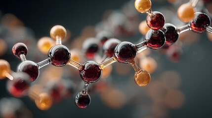 Glucagon-like peptide 1 (GLP1, 7-36) molecule The glcagon like peptide-1 recepor has a strong effect on he management of type 2 dibetes mellitus. 3d renderig