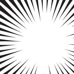 black and white radial burst