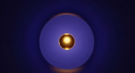 Conceptual 3D rendering of a glowing energy orb with a golden nucleus at its center, surrounded by a vibrant blue corona on a dark background