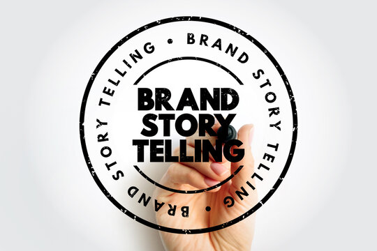 Brand Story Telling text stamp, concept background