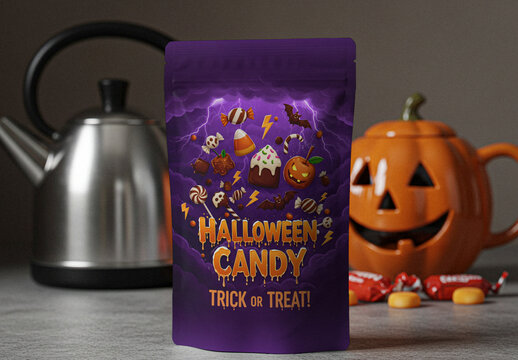 Halloween Candy Bag Mockup