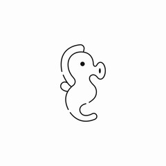 cute seahorse icon icon sign vector