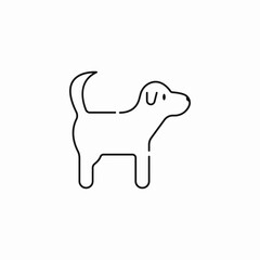 dog playful loyal icon sign vector