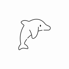 dolphin graceful aquatic icon sign vector