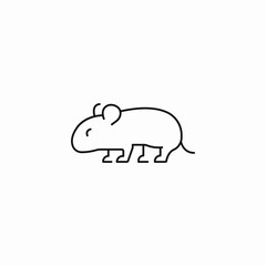 mouse small animal icon sign vector