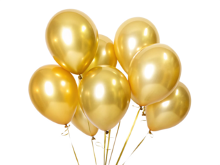 golden party balloons