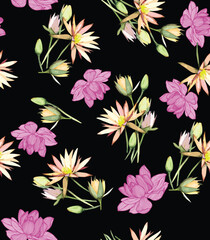 abstract vector design, lotus flower