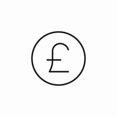 pound sterling icon sign vector