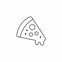 slice of pizza icon sign vector
