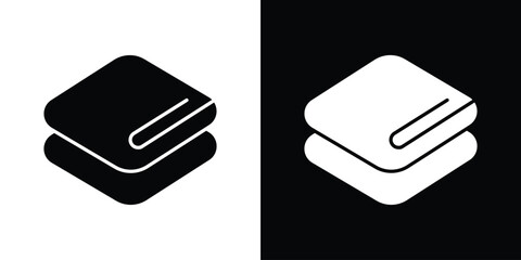 Towel icon. The black silhouette vector