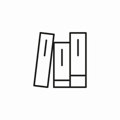 three books stack icon sign vector