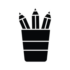 pencil holder icon vector design template simple and clean
