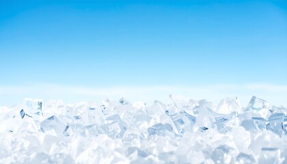 リアルな氷と澄んだ青空の背景
