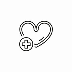 favorite health add icon sign vector