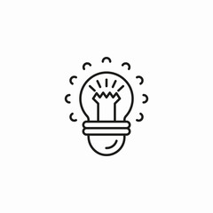 idea lightbulb solution icon sign vector