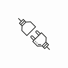 male female connector icon sign vector