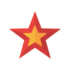 Obraz premium Flat vector icon depicting a vibrant red and golden star, representing the national symbol of Vietnam