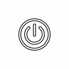 power on button icon sign vector