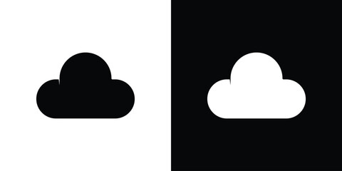 Cloud icon. The black silhouette vector