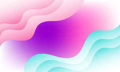pink purple green wave curves papercut abstract background