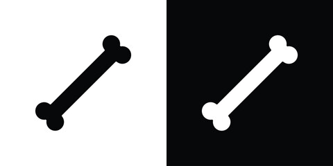 Bones icon. The black silhouette vector