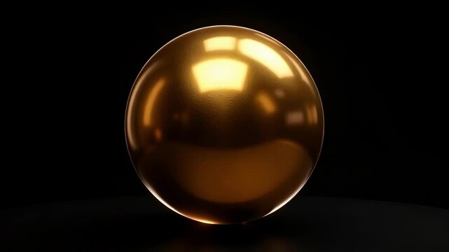 golden ball on black background